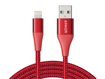 Anker cable lightning power line 180 cm Red